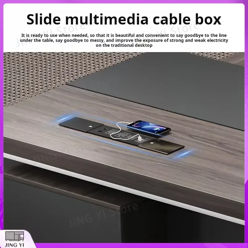 Modern Large Single Office Desk for President Manager Workstation Ergonomic Executive Desk with Cable Management OEM Desk