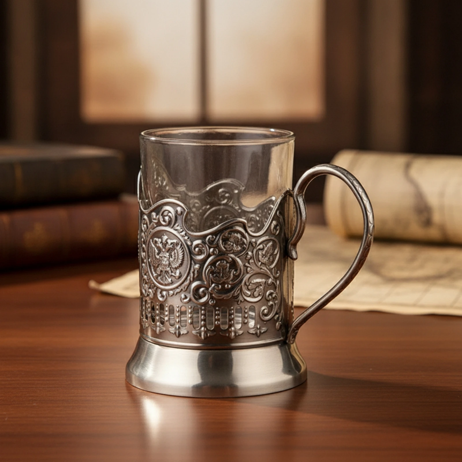 Glass Mug with Metal Sleeve Vi - Beer Mug Handled review and price