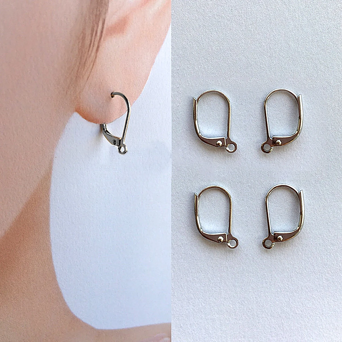 

Stainless Steel Earrings Jewelry for Women Diy Simple Accessories Hand Small Studs Hooks