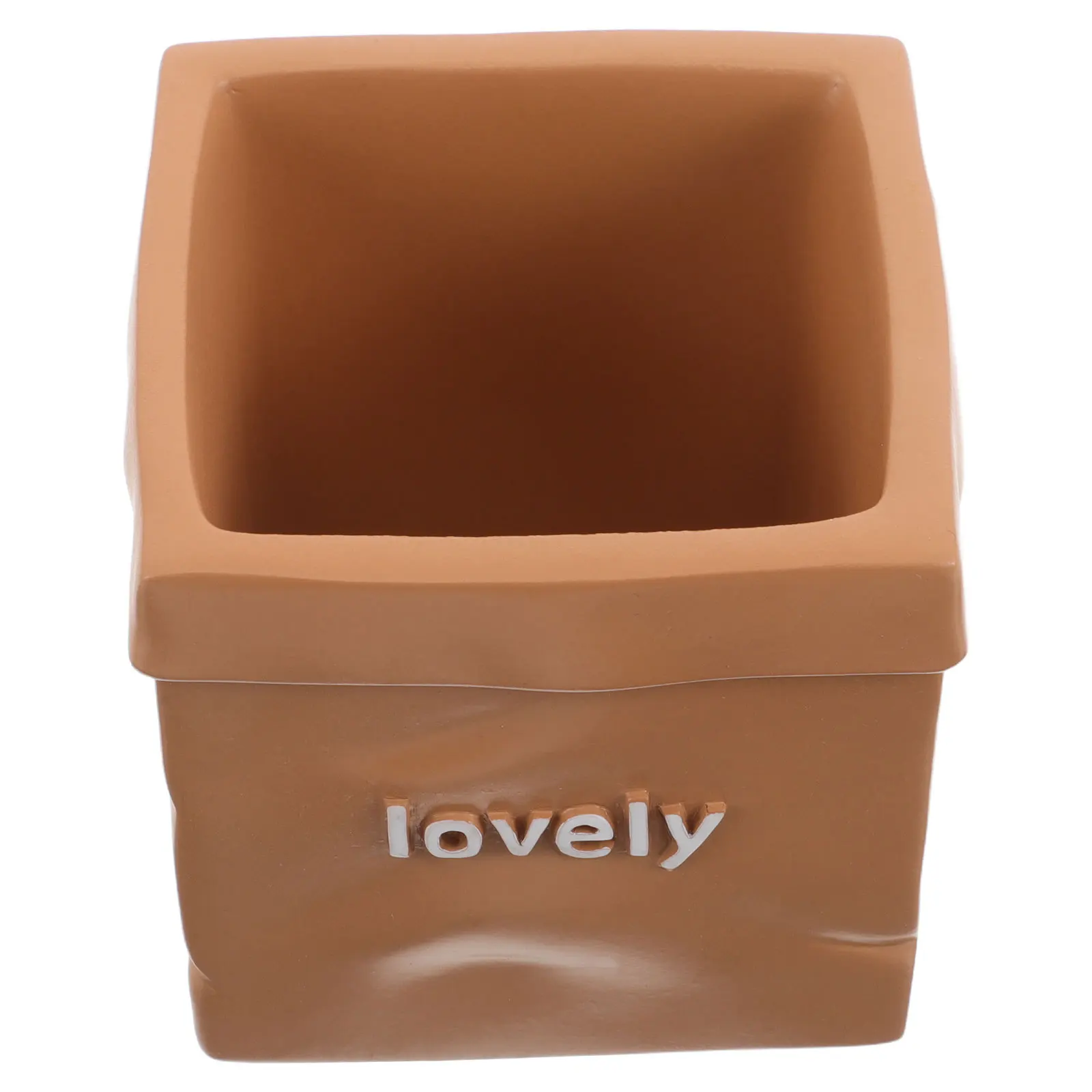 

Resin Desk Pen Holder Rectangular Minimalist Office Organizer Desktop Storage Box for Stationery Supplies Pen Holder