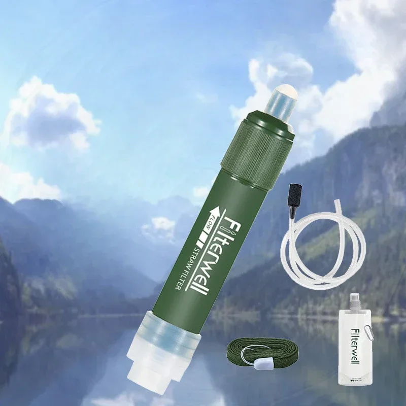 

Outdoor water purifier Camping Adventure Straight Drink machine Emergency survival three filter water purifier