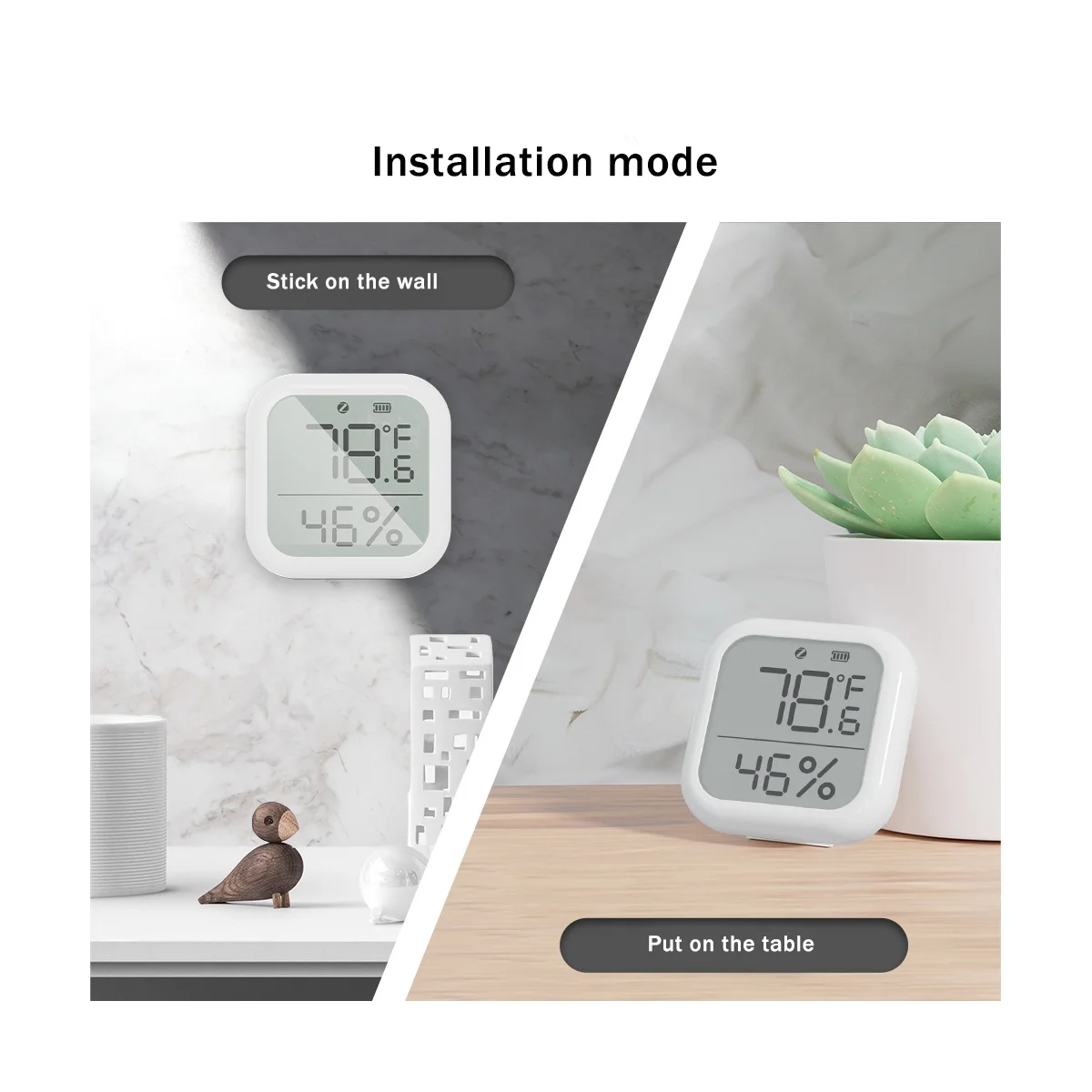 For Tuya ZigBee Intelligent Temperature and Humidity Meter Sensor Digital Remote Control Temperature and Humidity Sensor