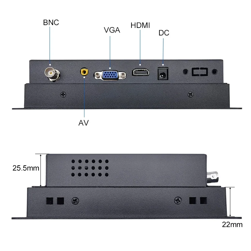 Imagem -04 - Tela Táctil Resistive com Caixa do Metal Tft Encaixado Oem Odm Lcd Industrial Dentro 800*600 Ips 1024*768 Hd-mi Vga Avoirdupois Bnc