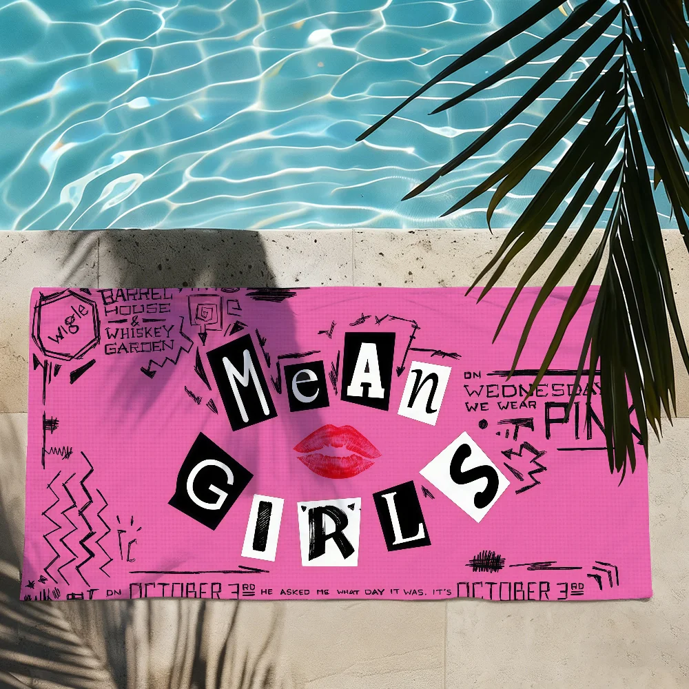 Movie M-Mean G-Girls Pink Towel Quick Drying Beach Towels Are Suitable For Swimming Pools Camping Yoga And The Gym