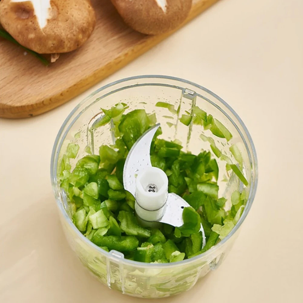 Mezclador de ajo eléctrico, picadora de carne, máquina de cocina multifuncional para el hogar, picadora de carne para relleno de Chile, color azul