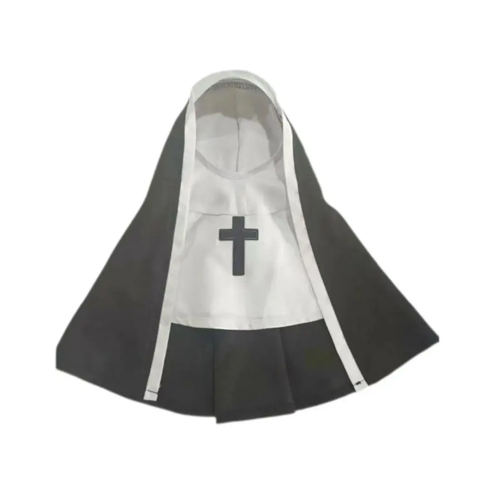 Cat Puppy Pet Nun Cloak Role Play Breathable Pet Cat Halloween Costumes Soft Black/white Cat Cosplay Costume Sets Gifts