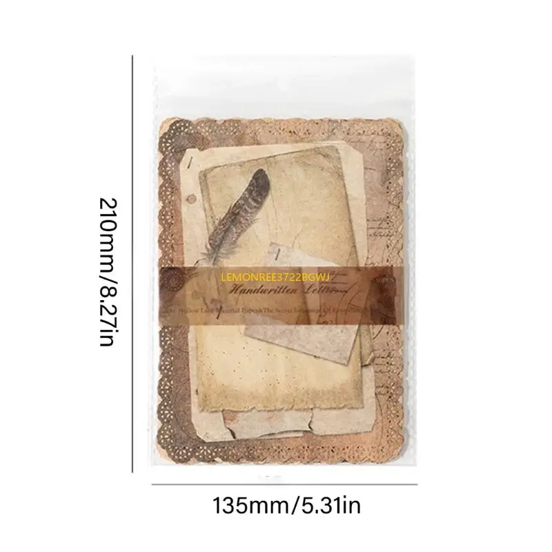 C90C Vintage Scrapbooking Paper Paper สำหรับอัลบั้มการทำการ์ดสมุดภาพอัลบั้มภาพ