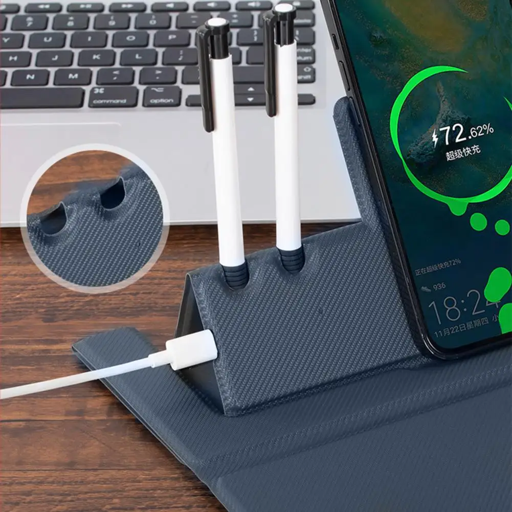 Wireless Charger Pad 15 W Pen Storage Fast Induction with Mouse Pad QI Standard Folding Wireless Charger