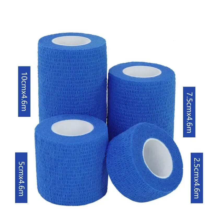 1 Roll Breathable Self Adhesive Bandage Muscle Tape Finger Joints Wrap First Aid Kit Pet Elastic Bandage 2.5-10cm Width