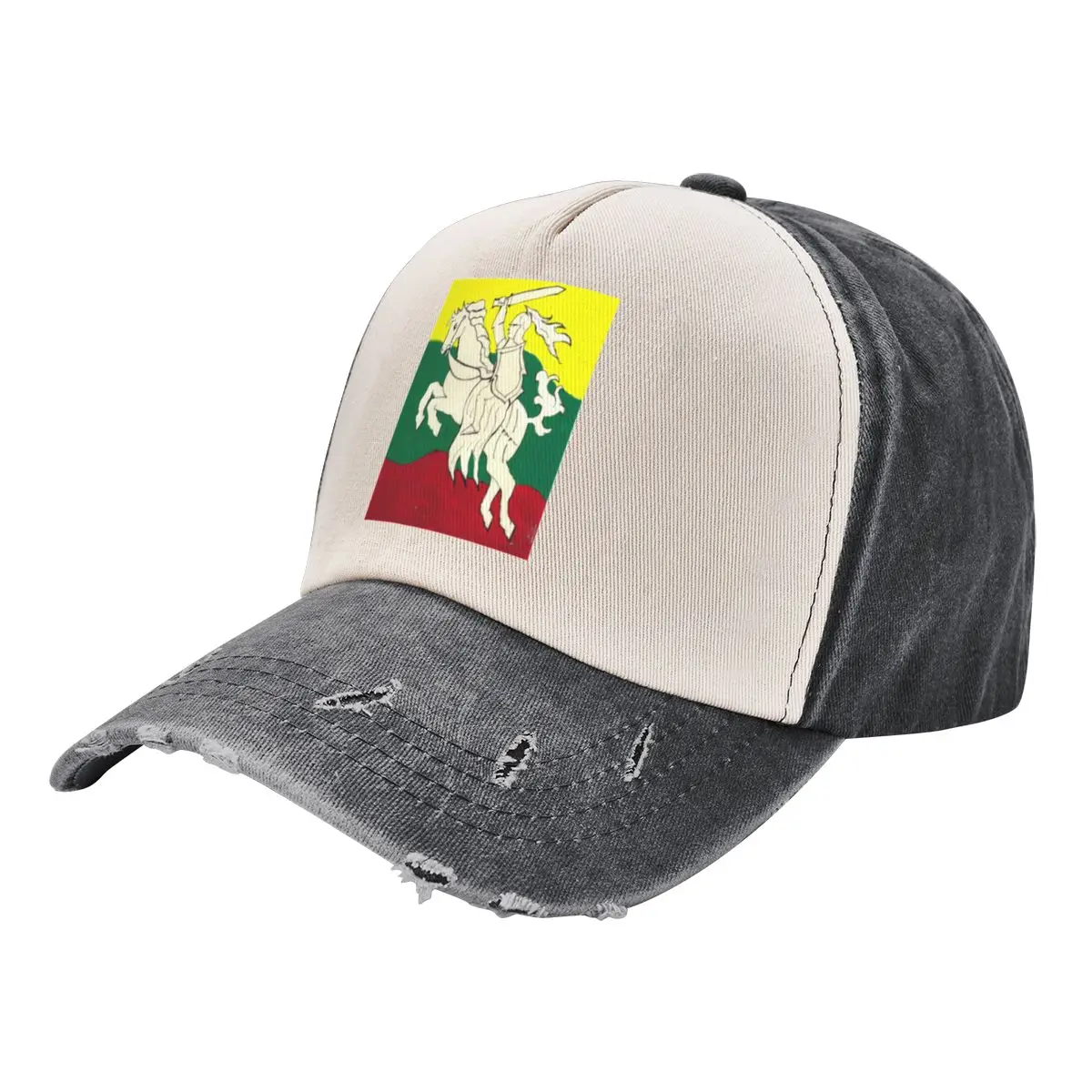 Lithuania Flag Coat of Arms Vytis by MJH Baseball Cap Golf Hat Gentleman Hat Baseball For Men Women's