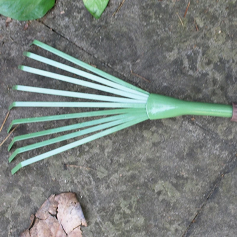 M6CF Convenient Iron Tooth Rake Garden Rake Flower Beds Essential Tool for Garden Planting and Weeding Gardening Tools