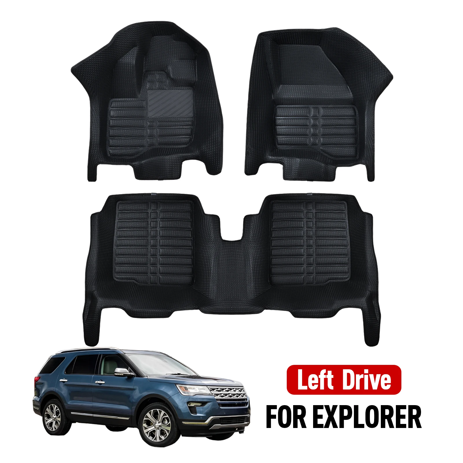 

Car floor mat for Ford Explorer 2011-2019 Non-Slip Durable Four Seasons Car Carpet Easy Clean and Wear-Resistant Floor Mat