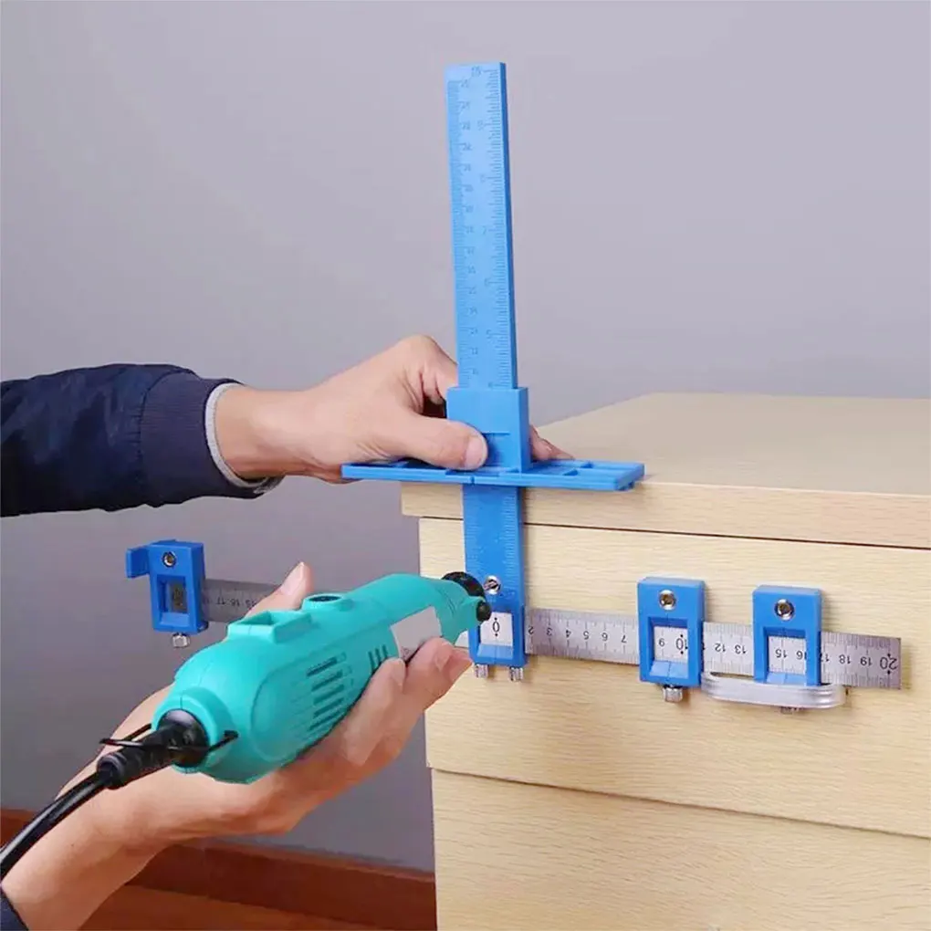 

Jig Drill Template Portable Reusable Washable Woodworking Detachable Rotary Home Cabinet Furniture Punch Locator