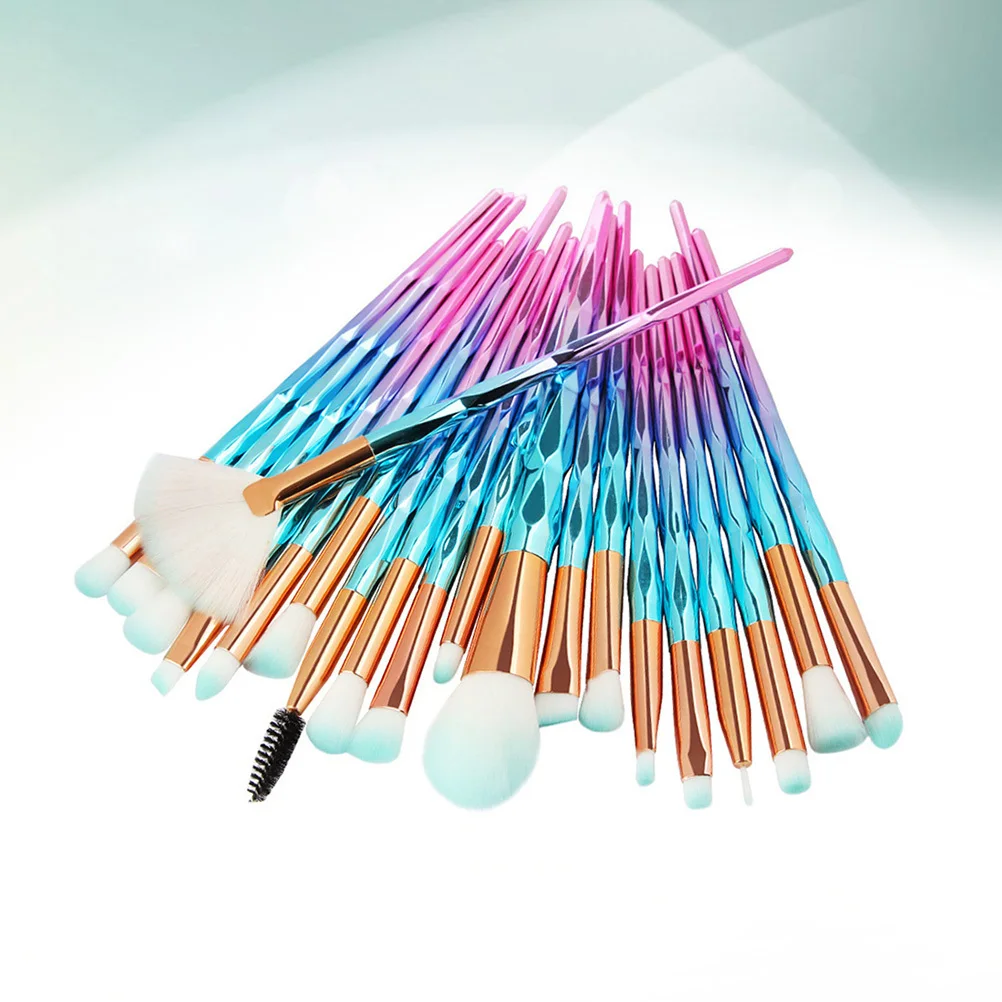 20Pcs Makeup Brush Set Long Handle Bristle Brushes Kit Professional Foundation Eye Beauty Accessories Tools for Women