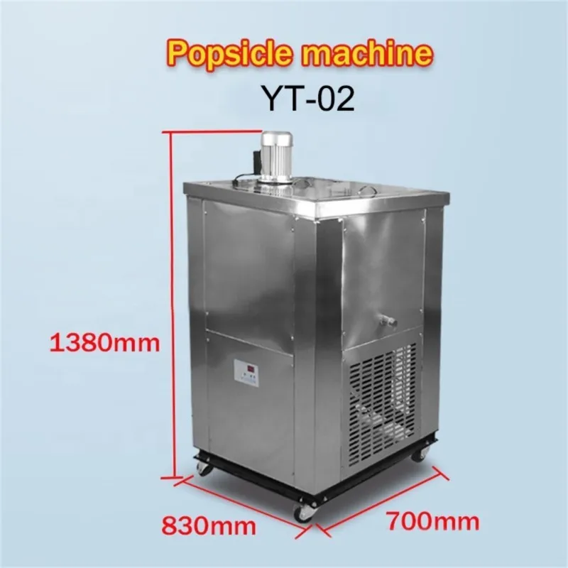 2 Molds 8000-10000pc/day Automatic Ice Popsicle Machine Ice Cream Making Machine Stainless Steel Ice Lolly Molds For Shop Sale