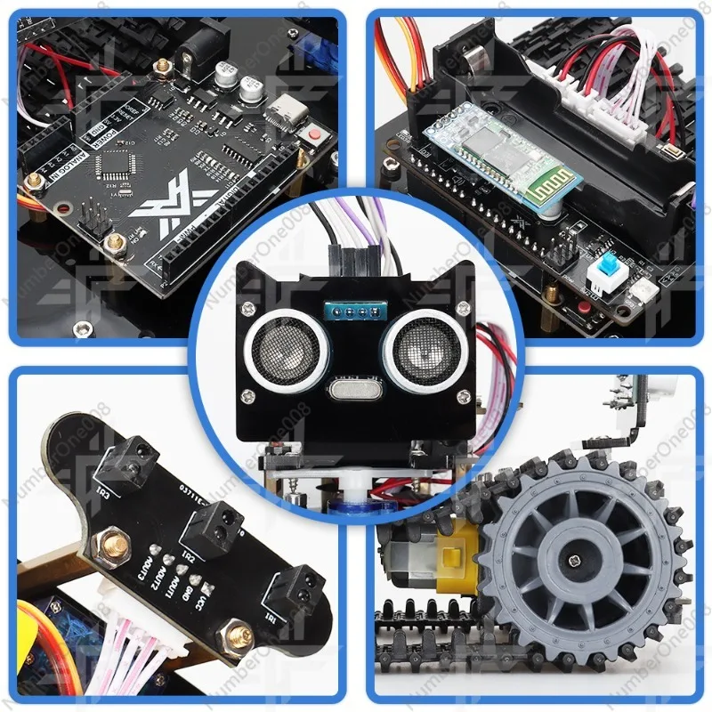 Picture 6: Compatible with Arduino Smart Car Tank Robot Car Tracking Bluetooth U-Bot Crawler Car Kit