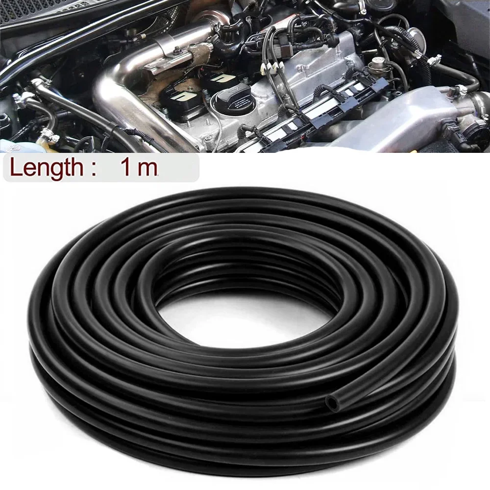 Car Universal 1M Silicone Hose Vacuum Tube Coolant Intercooler Pipe ID 3/4/5/6/8/10/12/14mm Black