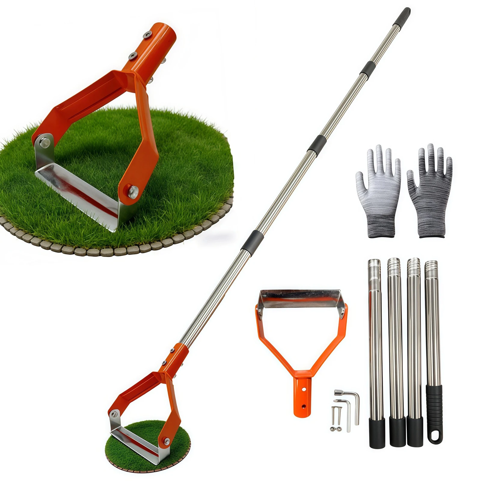 Garden Hoe Heavy Duty Loop Stirrup Garden Hoe For Weeding Soil Loosening Planting Adjustable Loop Manual Shovel Weeder