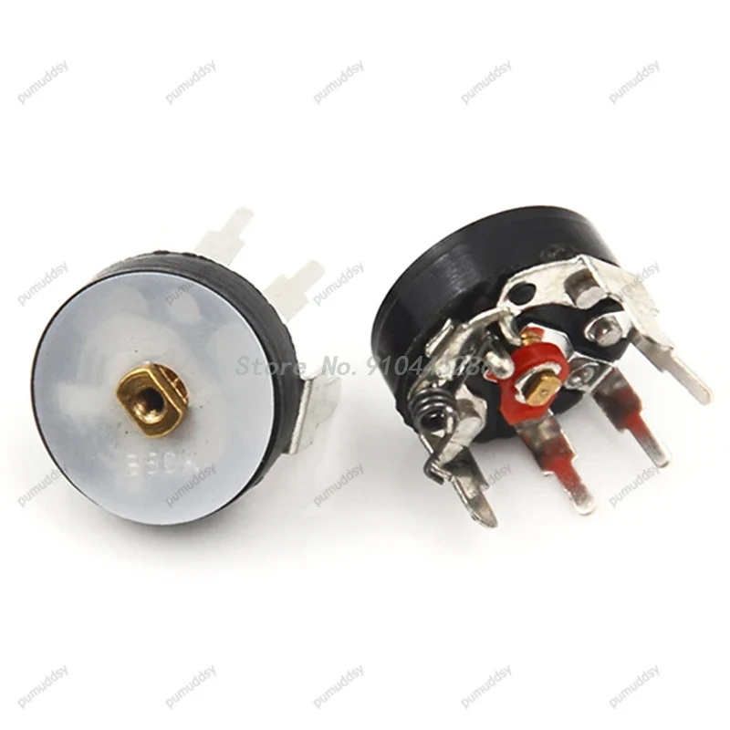 5PCS Straight Angle Radio Potentiometer RV12MM B10K B103 B50K B503 Power Amplifier Volume Potentiometer With Switch 12mm IBUW