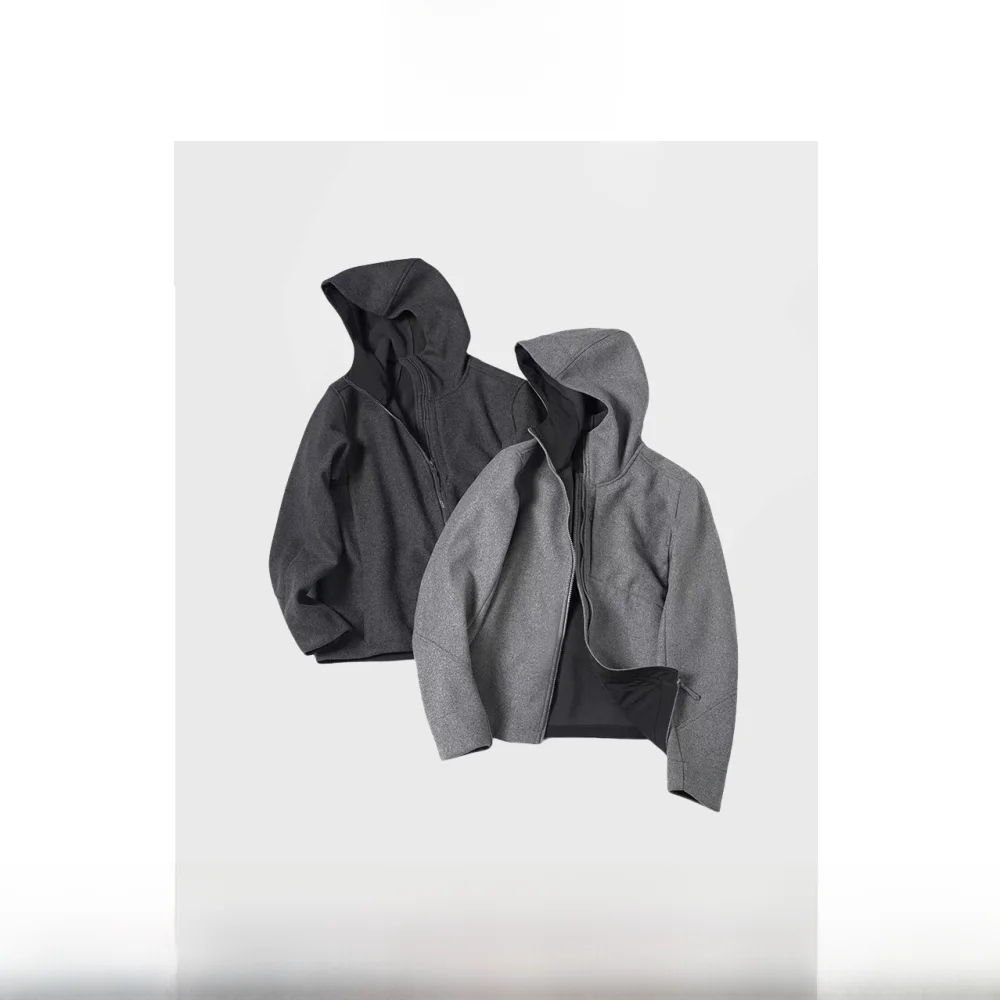 

Мужская утепленная куртка Softshell с флисом и капюшоном, большие размеры, молодежная модная шерстяная куртка с длинными рукавами