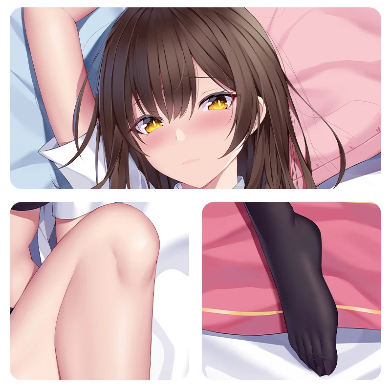 Ogiwara Sayu Higehiro Hige Soru. Soshite Joshi Kosei O Hiro Dakimakura 2WAY Hing Body Case Pillow Cushion Cover