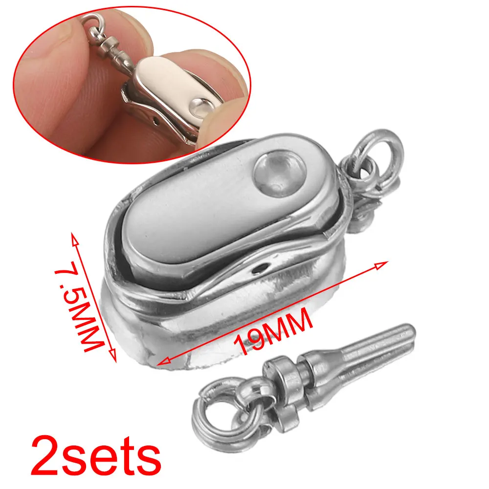 Nuovi 2set di connettori con chiusura a pressione Chic in acciaio inossidabile parti per elementi di fissaggio collana con bracciale chiusure grosse