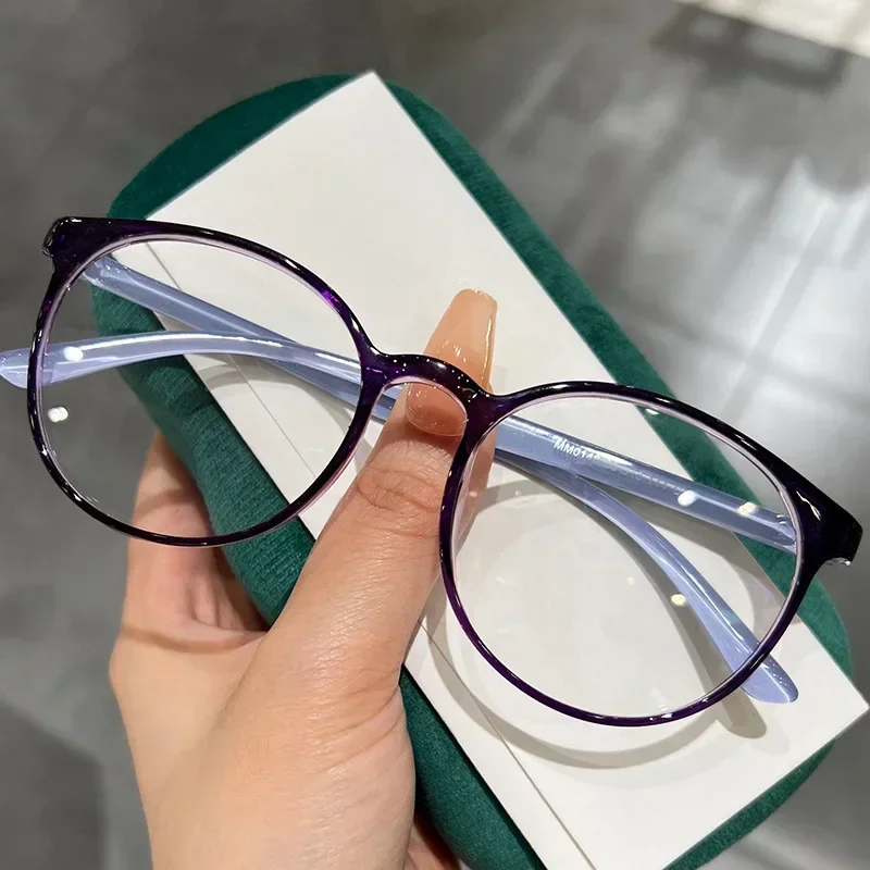 Unisex Round Myopia Glasses Ultralight Men Women Short-sighted Eyewear Blue Light Minus Diopter Eyeglasses Retro HD Lens Glasses image 6