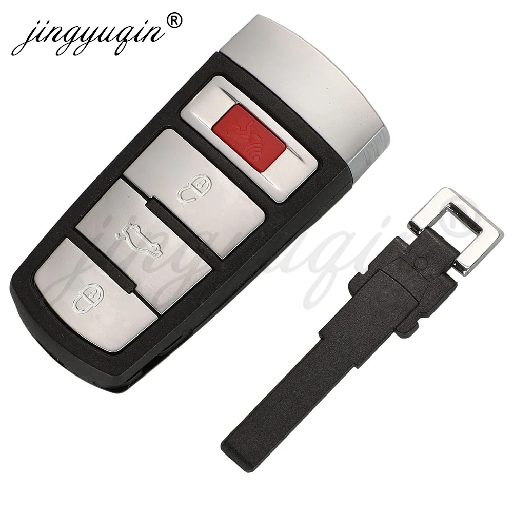 jingyuqin 3/4 Buttons Car Remote Key Shell For VW Volkswagen Passat B6 B7 3C Magotan CC 2006-2014 Replacement Key Housing Case