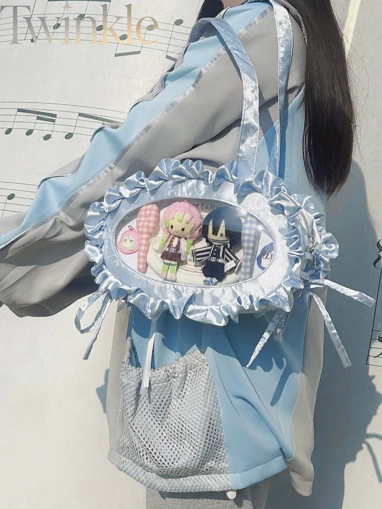 Satin Ita Bag Doll Shoulder Bag Crossbody Vintage Elegant Lolita Retro Japanese Style Kawaii Women Purse