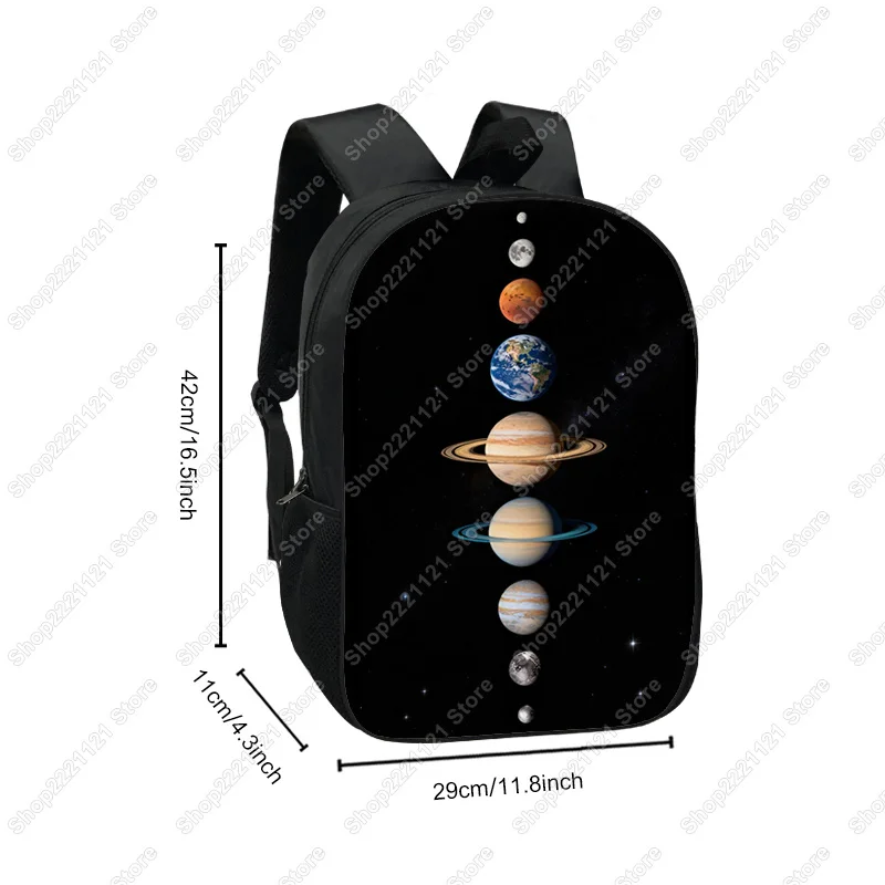 The Planets of The Solar System Graphic Print Backpack Student School Bags for Teenager Daypack Women Men Rucksack Bookbag