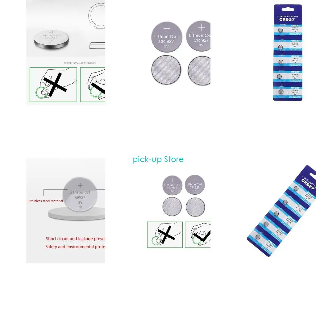 

Q5WA 5pcs Long Lofting CR927 Батарея монетных ячеек для ключевых надежных характеристик