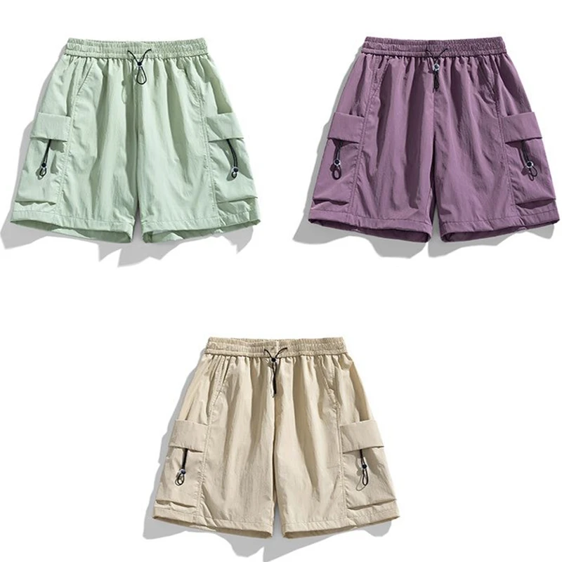 

2024 (5 Colors M-3XL) Ice Silk Summer Women's U.S. Work Shorts Thin Section Loose Casual Quick-drying Sweatpants Fashion Shorts