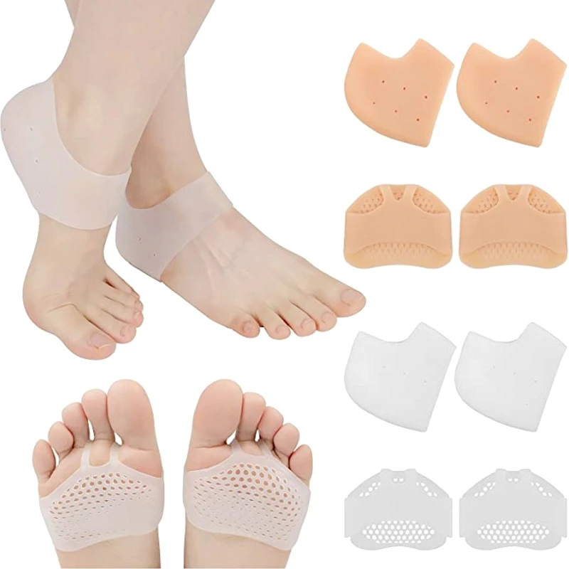 Silicone Metatarsal Pads Forefoot Gel Heel Heel Protectors Pad Plantar Fasciitis Women Men Foot Pain RelieveBlister Prevention