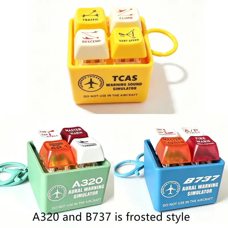 Genuine Boeing 737 Airbus A320 EGPWS Warning Sound Simulator Warns  Commercial Aircraft Route Pilot Crew Car Keychain - Image 19