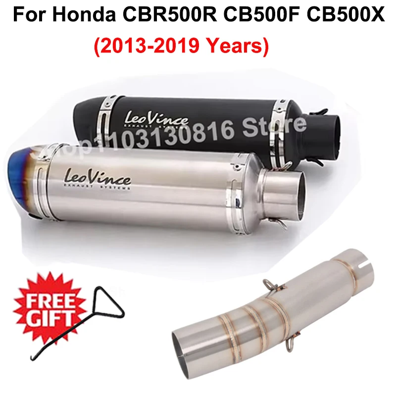 

For HONDA CBR500 CB500F CBR500R CB500X 2013 - 2019 Motorcycle Exhaust Escape Systems Modified Middle Link Pipe Muffer DB Killer
