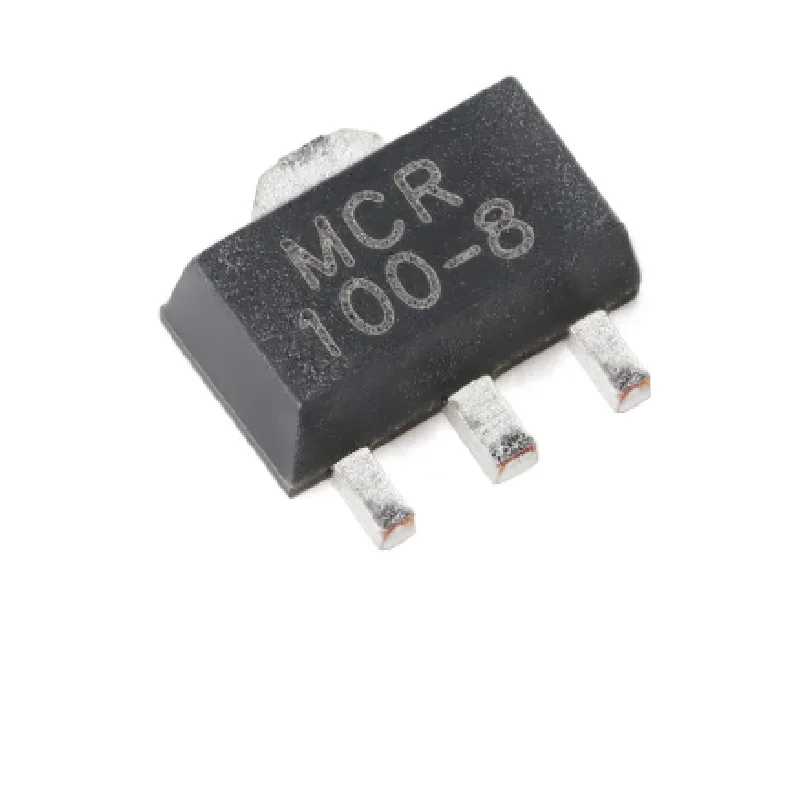 Tiristor retificador controlado por silício, novo e original, MCR100-8 MCR 100-8, MCR100 SOT-89, CRs, 600V, 0.8A, 800mA, 5 PCs, 20 PCs, 50PCs