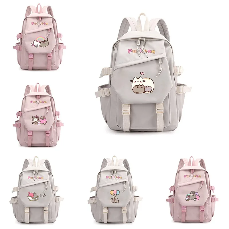 Pusheen Backpack Anime Student Travel Large Capacity Waterproof Wear Resistant Cartoon Cute Fashion Computer Notebook Bookbag