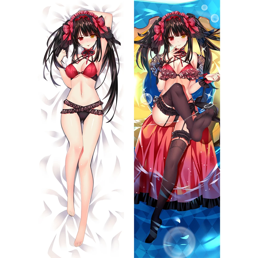 

Anime Game Date A Live Figure Kurumi Tokisaki Dakimakura 2Way Body Pillow Case Hugging Body Prop