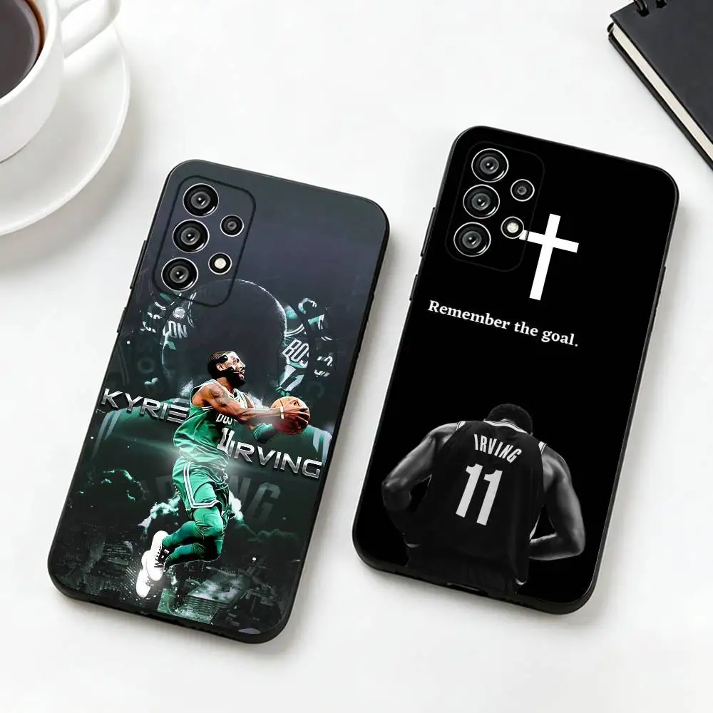 Basketball-K-Kyrie Irving  Phone Case Black Silicone Soft For Samsung S25,S24,S21,S22,S23,S30,Ultra,S20,Plus,Fe,Lite