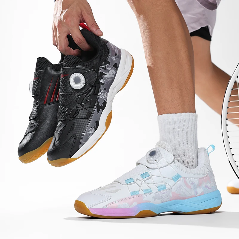 2025 New Badminton Shoes for MAN Indoor Professional Table Tennis Shoes Men  Anti-Slip Men Tennis Shoes White Sport Men
