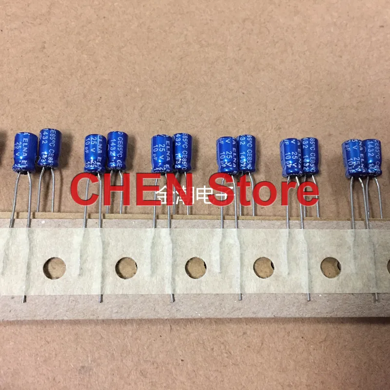 20PCS/50PCS ELNA blue robe 10UF 25V RC2 25V10UF 4X7MM audio electrolytic capacitor 10uF/25V Ultra small volume