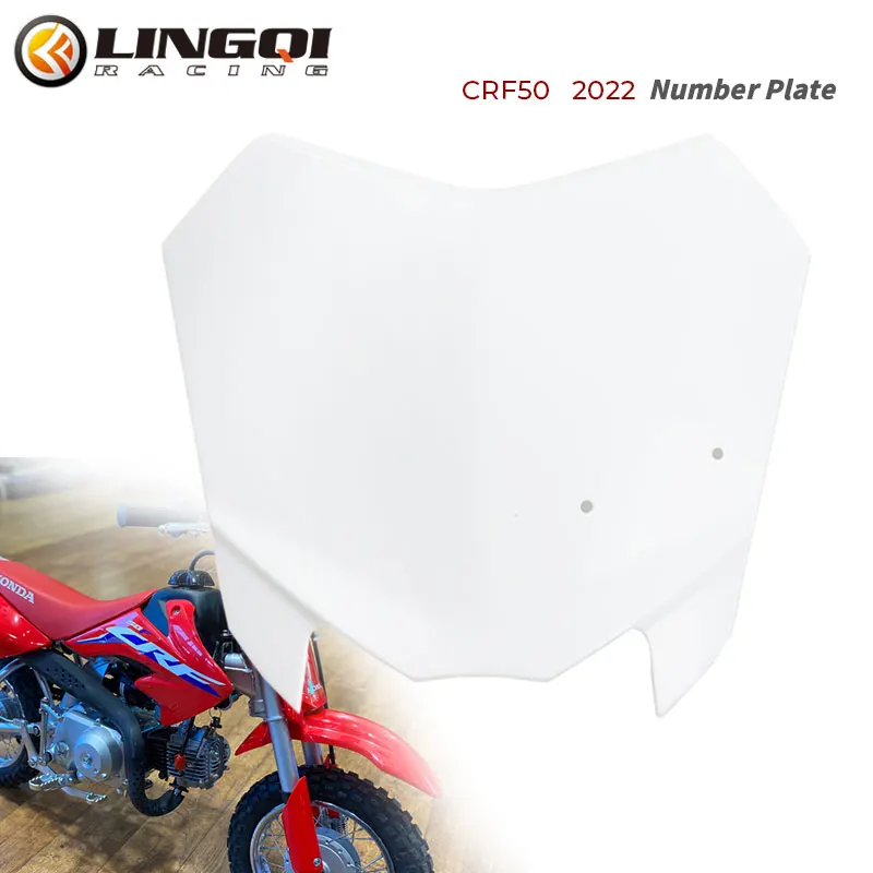 LESQUE Dirt Pit Bike Number Board Plastic White Front Fender Cover For  CRF50 CRF 50 2022 Motorcycle Off Road Accessories