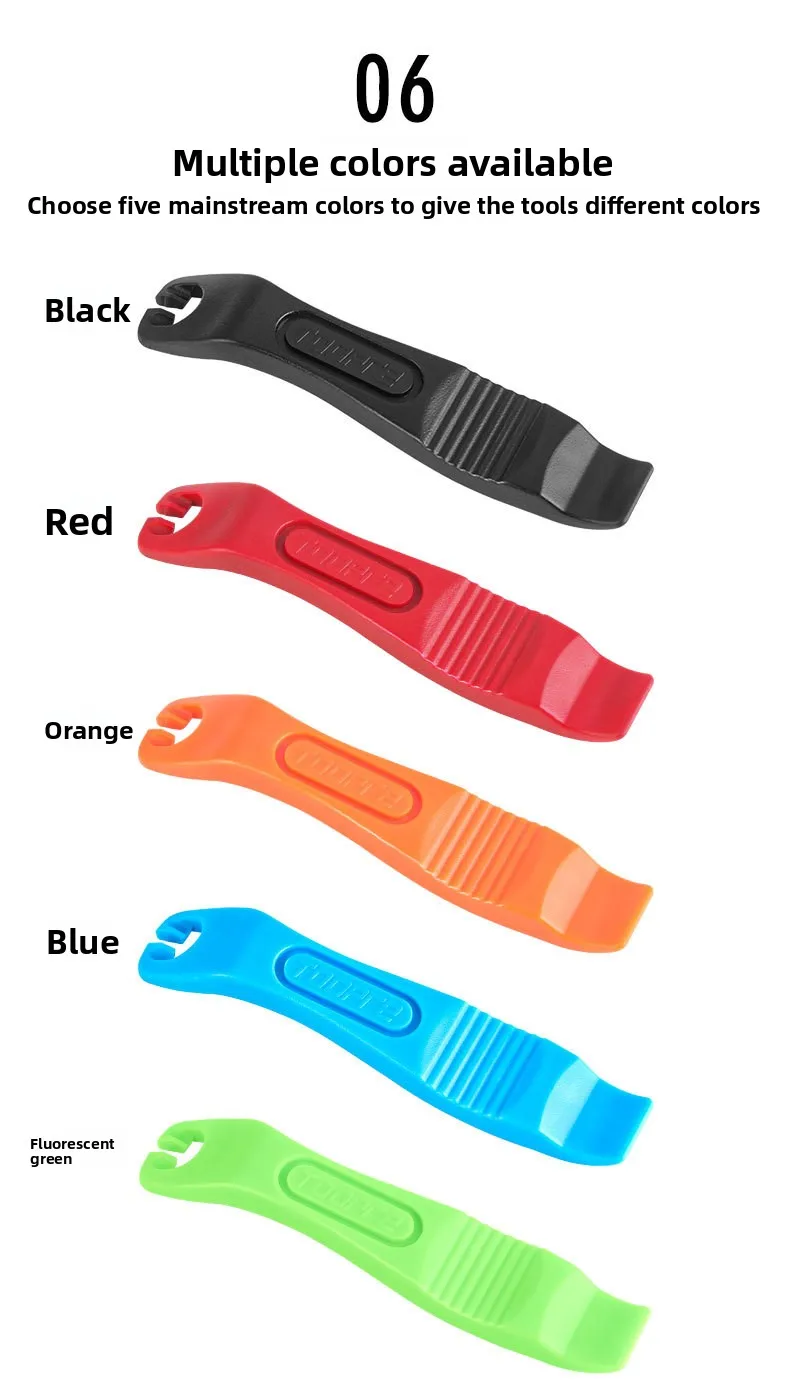 TOOPRE Fahrradreifen-Hebel für Mountainbikes und Rennräder, Hochfester Nylon-Kunststoff-Reifenhebel, Reifenwerkzeug – Detail 8