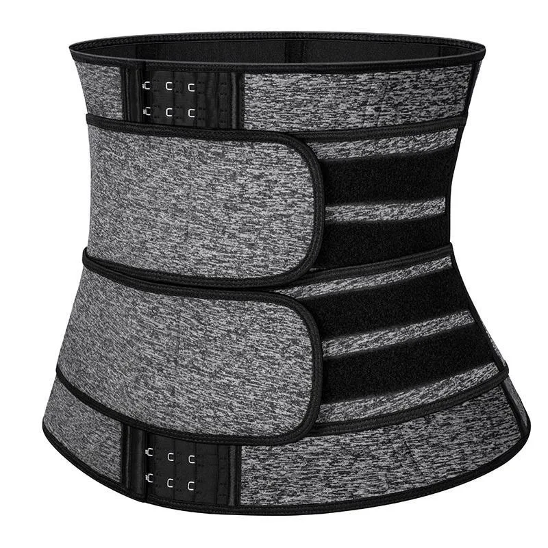 Women Neoprene Sweat Waist Trainer Double Belt Body Shaper 3 Row Hooks Tummy Control Gym Fitness Workout Slimming Shapewear