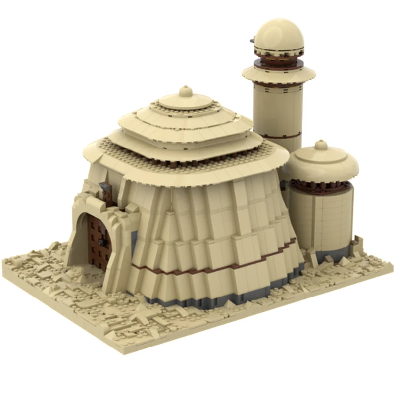 2297PCS MOC Famous star Movie Scene Tatooine Jabba's Palace model DIY creative ideas Children Toy Gift Building Blocks MOC-75326