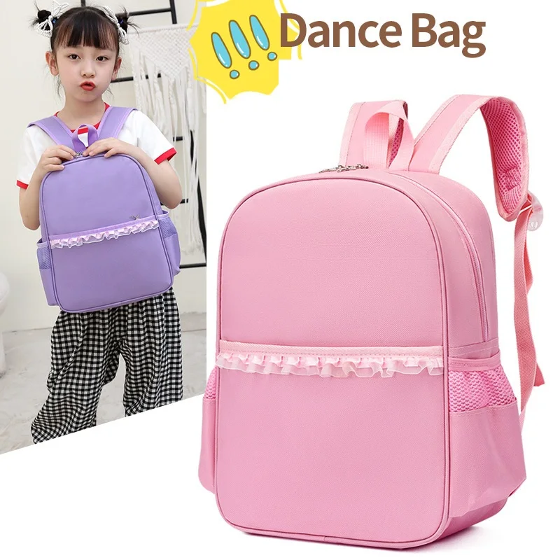 Personalized Girl Dance Bag Custom Name Nylon Backpack Pink Ballet Little Girl Storage Bag Sequin Decoration Child\'s School Bag