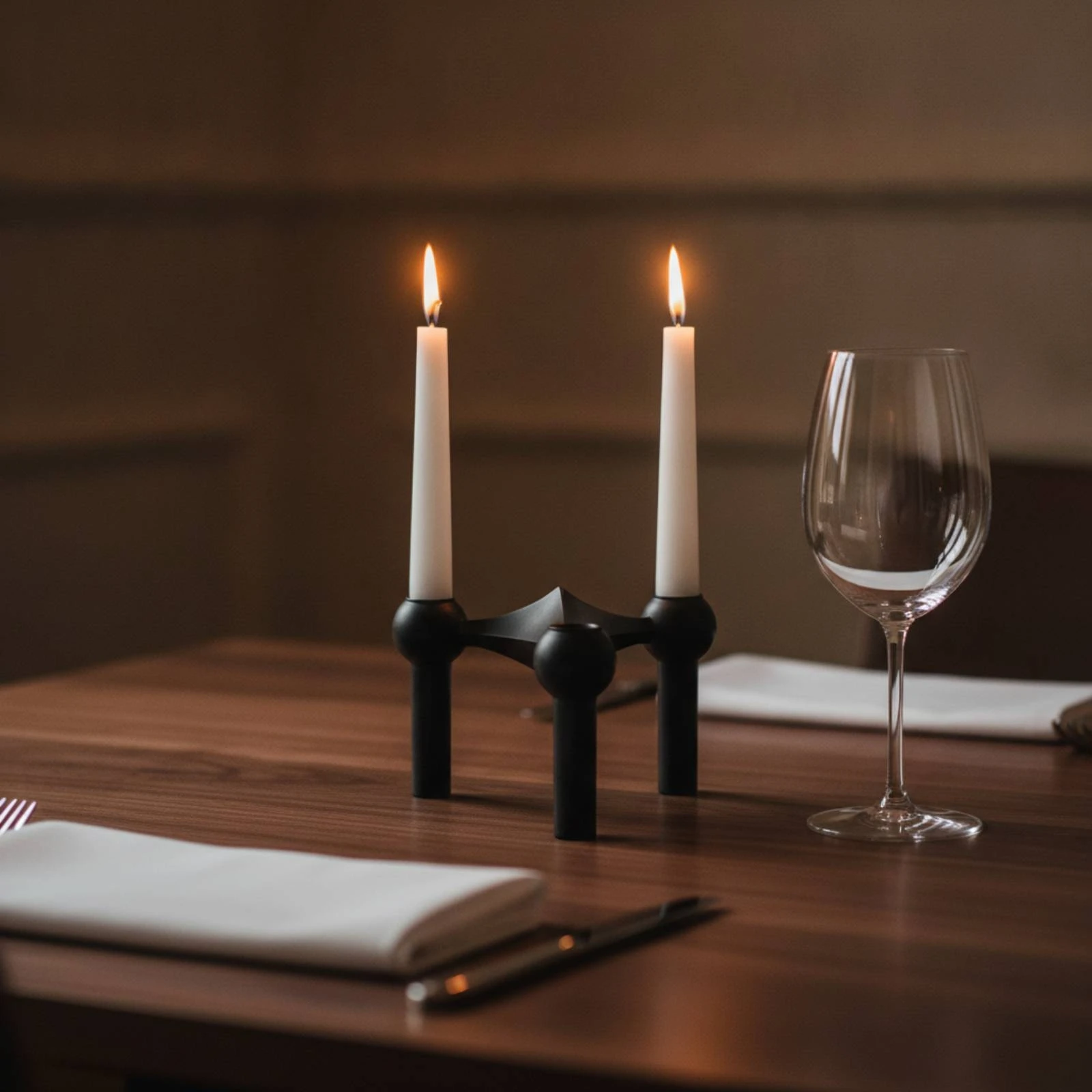 Triangular Candle Holder Modern Candle Holder with Three Cups 3-Arm Candelabra Elegant Stable for Dining Table, Dinner Parties