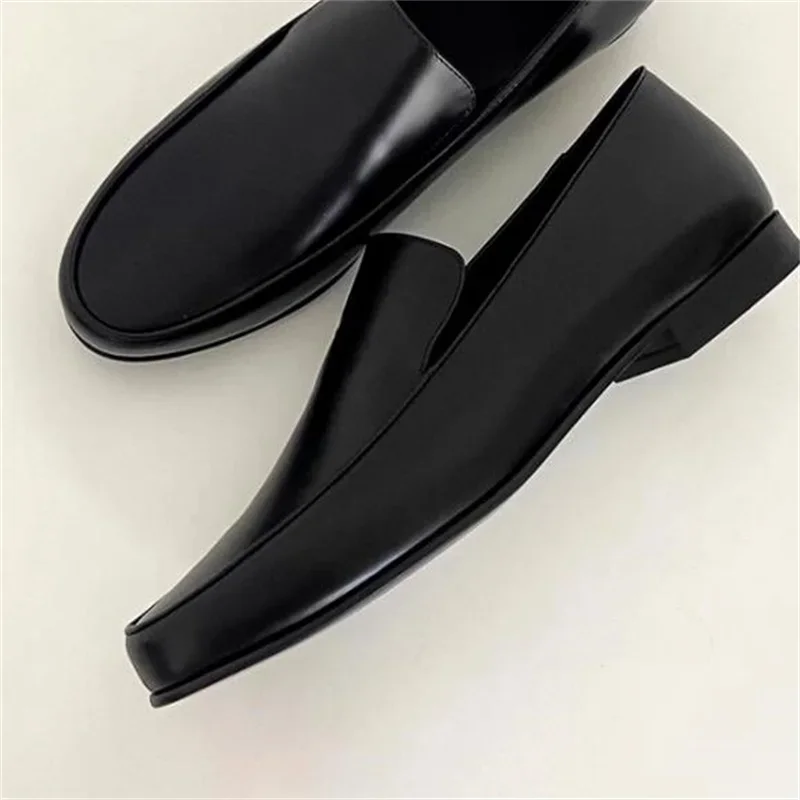 

Sewing Lines Shoes For Women Round Toes Low Heels Female Loafers Shallow Ladies PU Leather Zapatos De Mujer Solid Chassure Femme