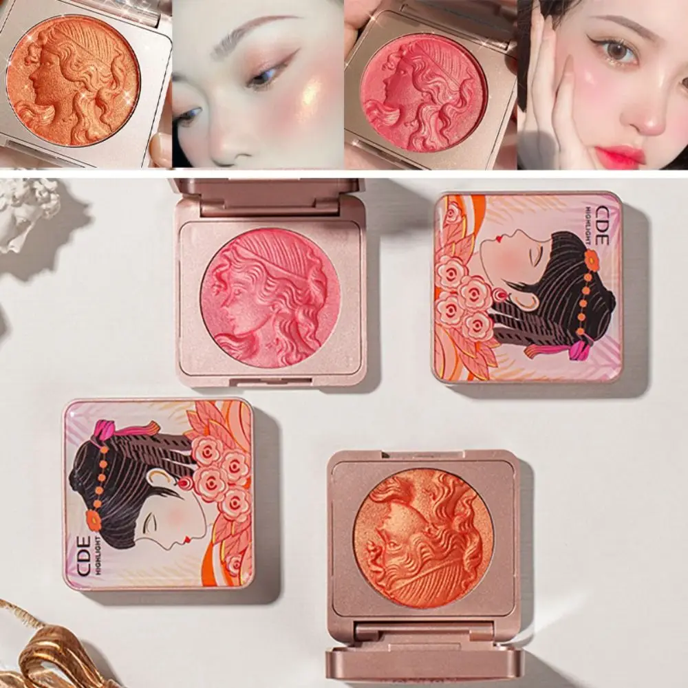 

Waterproof Velvet Matte Peach Rouge Sweatproof Natural Rose Cheek Tint Blusher Long Lasting Bright Monochrome Blush Palette