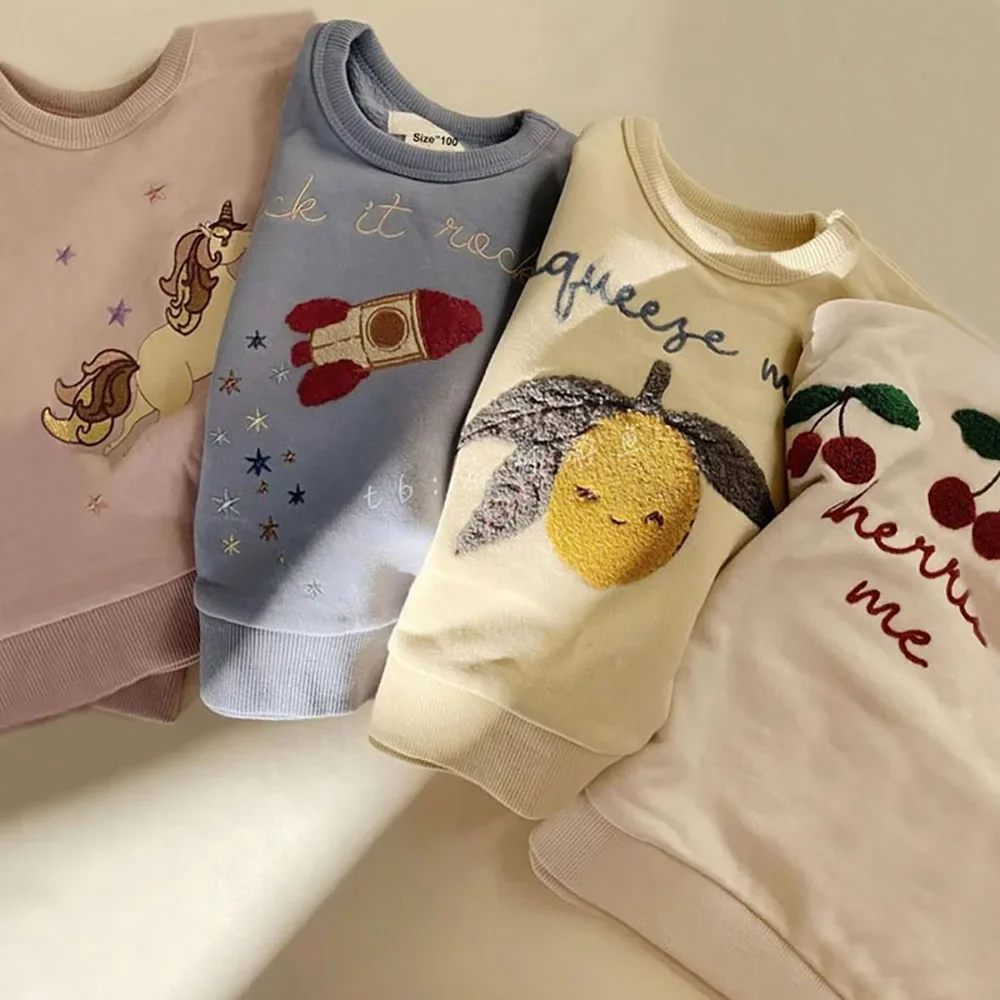 Baby Boys Sweatshirts Long Sleeve Toddler Girls Hoodies Children\'s Sweater Tops Clothes Fashion Outwear For Kids Girls